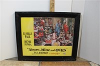 Original Framed Lobby Poster"Yours, Mine and Ours"