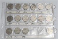 1968 - 1986 Canada 25 Cents Set of 16 Coins