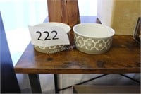 2- pet food bowls