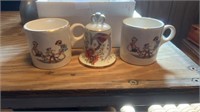 2 Antique Child’s Ceramic coffee mug tea cups and