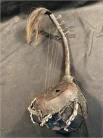 African Bow Harp W/ seashells And Horse Hair