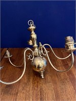 Two Pairs of Heavy Brass Centre Lights