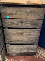 Eight Vintage Crates, Three Stanhill Farms,