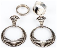 Jewelry Lot of Sterling Silver Earrings & Rings