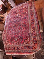 Oriental rug, red ground, 44" x 61"