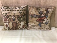 Vintage look pillows