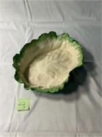 Vintage Lettuce Design Serving Bowl