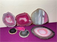 Various Sliced Geodes, Most are Pink