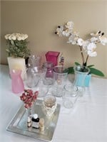 Vases and floral themed decor