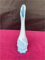 MCM Fenton blue and white slag, cabage rose pattee