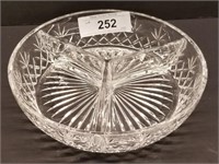 Lenox Crystal 8" Divided Condiment/Candy Dish