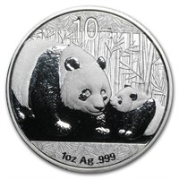 2011 China 1 Oz Silver Panda Bu