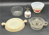 VTG FIRE KING BOWL, TRIVET & MORE