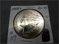 1888s Morgan Silver Dollar - AU-50