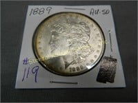 1889 Morgan Silver Dollar - AU-50