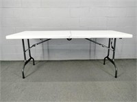 Six Foot Metal Frame Plastic Top Banquet Table