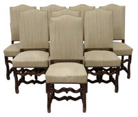 (8) FRENCH LOUIS XIV STYLE WALNUT DINING CHAIRS