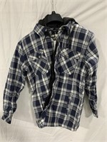 PLAID MENS SWEATER JACKET SIZE SMALL