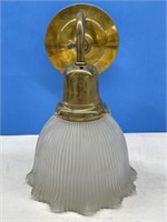 Early Brass Wall Sconce with Shade