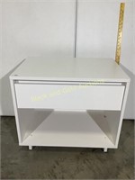 White laminated pressed wood storage cabinet
