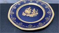 Cobalt Blue & Gold Limoges Plate 10"