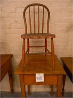 Pine Work Table (20x30) & Child's Chair