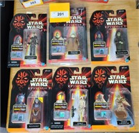 6 NIB STAR WARS EP. 1 ACTION FIGURES