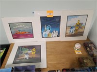 4 PRINTS FROM 1985 STAR WARS ANIMATED SERIES