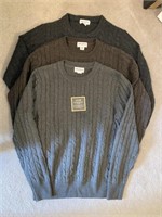 3 Spier & Mackay Merino Wool Sweaters Sz Men's XS