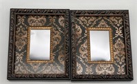 (2) Brown 10x12 Picture Frames w/ Small Opening