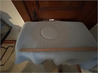 Large glass serving plate