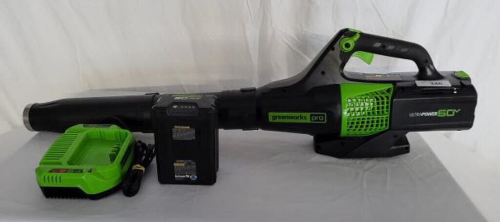 GREENWORX PRO 60 V BLOWER WITH BATTERY AND