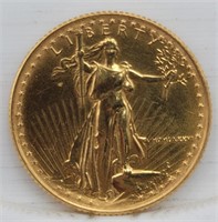 1986 American Gold Eagle $10 Coin 1/4 oz Fine Gold