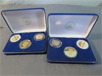 (2) Sets of Gold Replica Coin Copies