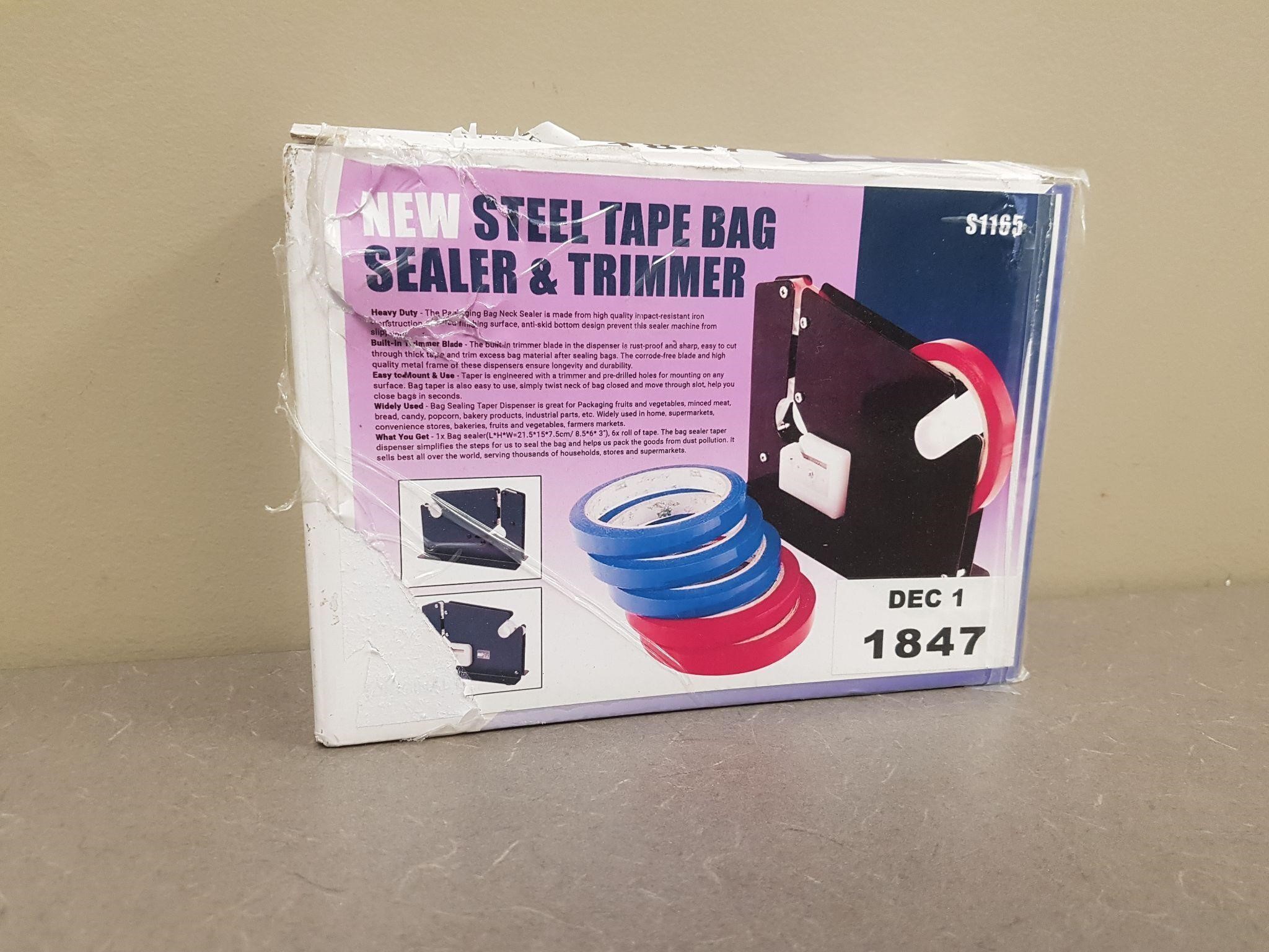 New Steel Tape Bag Sealer & Trimmer