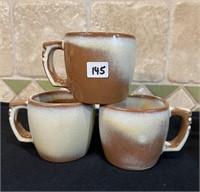 Frankoma 3- Coffee Mugs