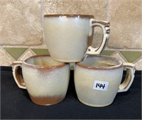 Frankoma 3- Coffee Mugs