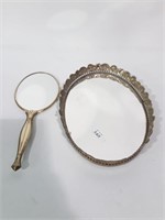 Two victorian style makeup mirrors