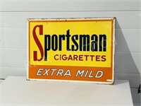 "Sportsman cigarettes- Extra Mild" ad sign