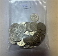 46 Pre-1965 Silver Dimes