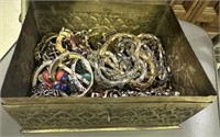 Treasure Chest Lot of Assorted Costume Jewelry