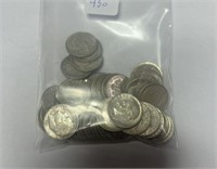 50 Pre-1965 Silver Dimes
