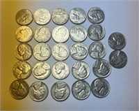 Group of 27 Jefferson Nickels