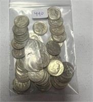 50 Pre-1965 Silver Dimes