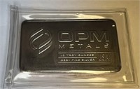 OPM Metals 10 Troy Ounces. .999+ Fine Silver.