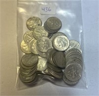 50 Pre-1965 Silver Dimes