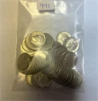 50 Pre-1965 Silver Dimes