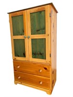 2 Drawer Pine Cabinet