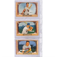 (5) 1955 Bowman Baseball Cards Nice Shape