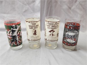 Various Collectible Coke Glasses